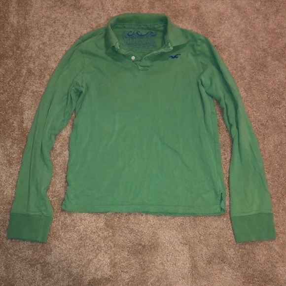 hollister long sleeve polo